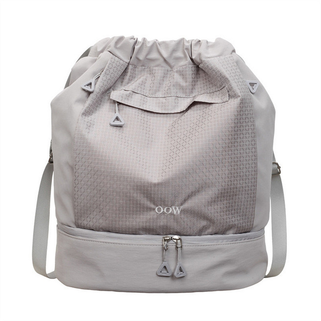 oow 乾濕分離運動健身包, 灰色,20-35L
