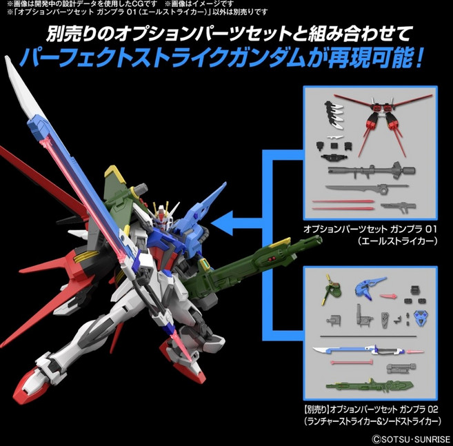 BANDAI 鋼彈SEED EG 1/144 攻擊鋼彈 模型 光束步槍 盾牌 可組裝完美攻擊型態, 1個, 完美攻擊套組