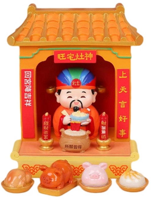 財神爺神龕 創意擺飾, 旺宅灶神組合, 1個