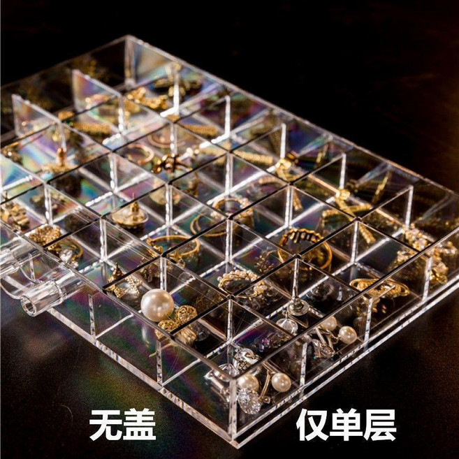 火漆印章收納盒 多層透明分格置物架, 1個, 火漆收納盒一層24格無蓋, N/A