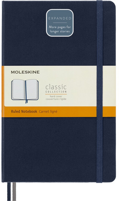 MOLESKINE 經典加量硬殼橫線筆記本, 藍, 1個