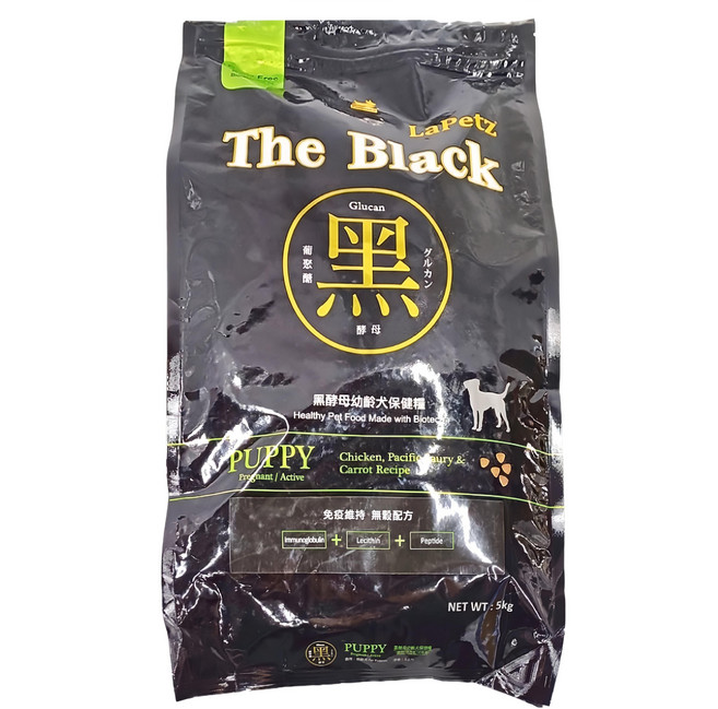 LaPetz 樂倍 幼齡犬黑酵母保健糧, 雞肉 + 秋刀魚 + 紅蘿蔔, 5kg, 3袋