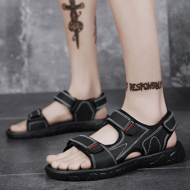 男士涼鞋 軟底休閒沙灘鞋 大尺碼