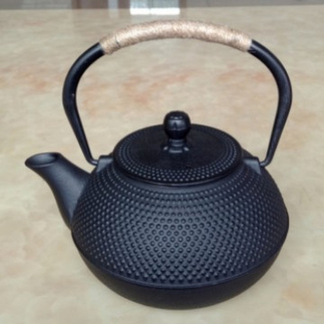 瑞壽堂 日式鑄鐵茶壺 0.9L 黑色小丁, 0.9L黑色小丁, 1套, 900ml