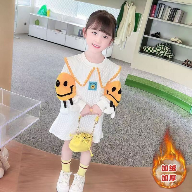 韓系美式 女童衛衣連衣裙 網紅休閒洋氣兒童秋裝裙子