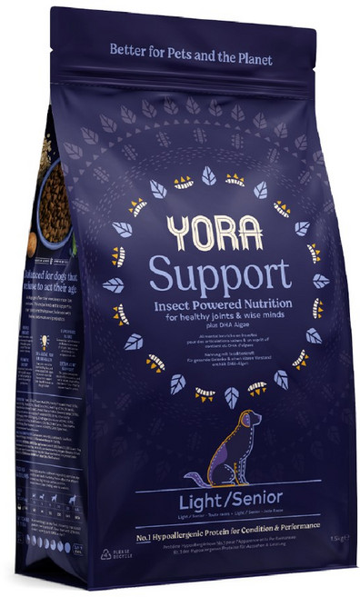 YORA 減重/老狗狗完整配方 1.5kg 蟲食滋養 關節保健, 1個, 新型態蛋白質