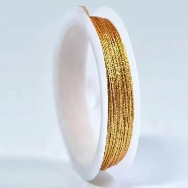 金線編織金絲號線配件線金銀股線配件手鍊編織金絲 副廠產品, 1個, 金線9股小卷約10m, 金線, 9股小卷