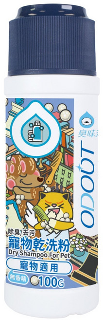 臭味滾 全效尿漬清潔霸 高效泡沫尿垢分解噴霧 防蚊噴霧 腳底清潔慕斯 乾洗粉 拾便袋 犬喵大王舖子, 1瓶, 寵物乾洗粉100g,單瓶