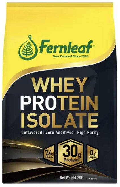Fernleaf 乳清蛋白分離物 無味 無添加物 高純度, 2kg, 1個