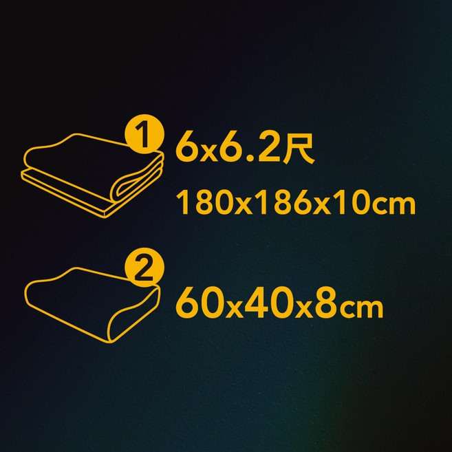 Dunlop 10cm 天然乳膠床墊 適用於單人/雙人床墊, 雙人加大6尺+乳膠枕x2