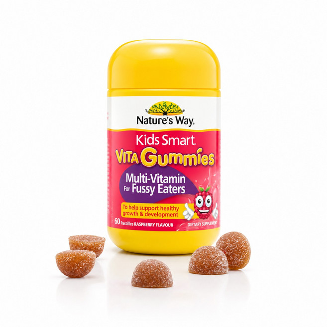 Nature's Way Kids Smart 佳思敏兒童軟糖 綜合維他命 挑食軟糖, 1個, 綜合維他命+挑食軟糖 60粒, 60顆