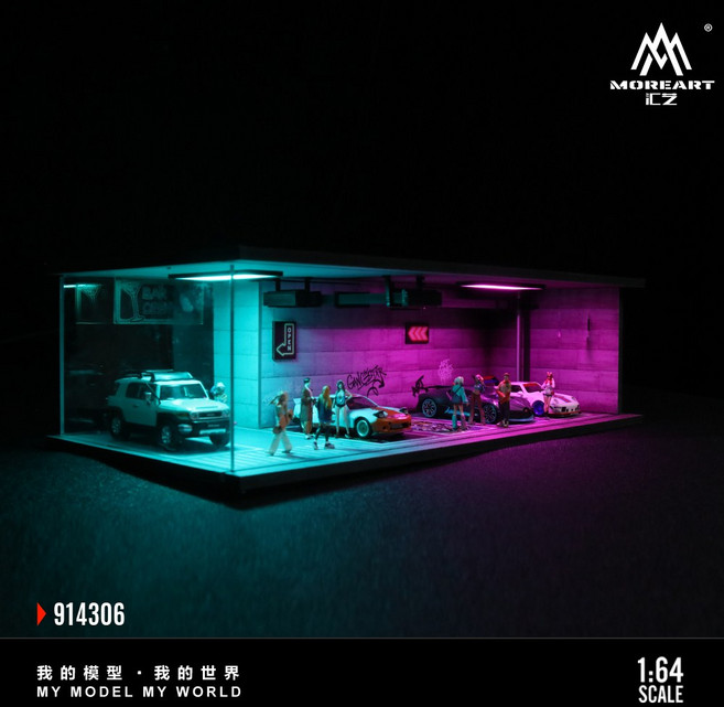 MOREART 模型展示盒 車庫場景, 1個