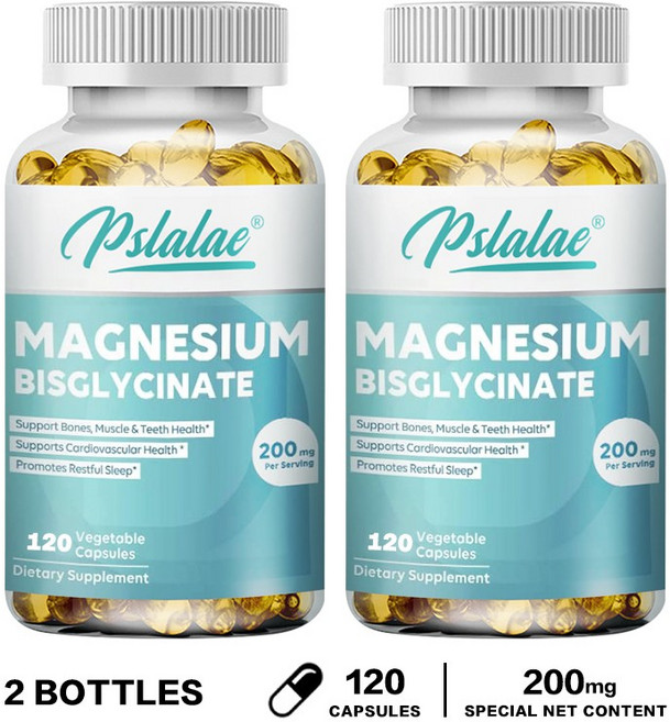 Pslalae 鎂(甘氨酸)膠囊 支持骨骼 肌肉及牙齒健康 支持心血管健康 促進安穩睡眠, 240組