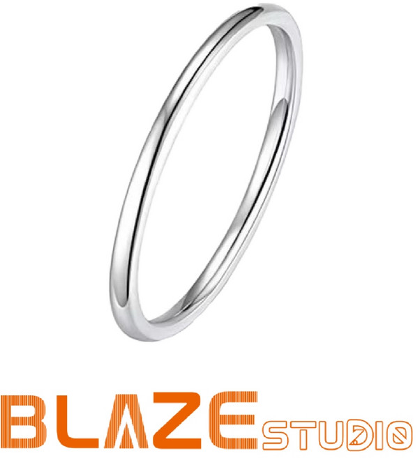 BLAZE 極細緻光亮面戒指 鈦鋼 尾戒 線戒 細戒 女生戒指