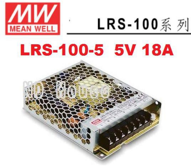 明緯 MW LRS-100-5 5V 18A 90W 電源供應器 替代SE-100-5 NDHouse, 1個, 訂購【30台以上】優惠促銷單價