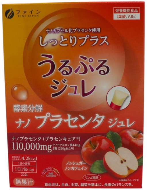 FINE JAPAN 酵素分解胎盤果凍 22入, 1個, 220g