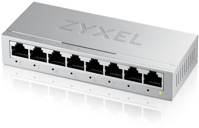 合勤 ZYXEL GS-108B v5 8埠 Gigabit 金屬殼 網路交換器 迷你輕巧, 1個