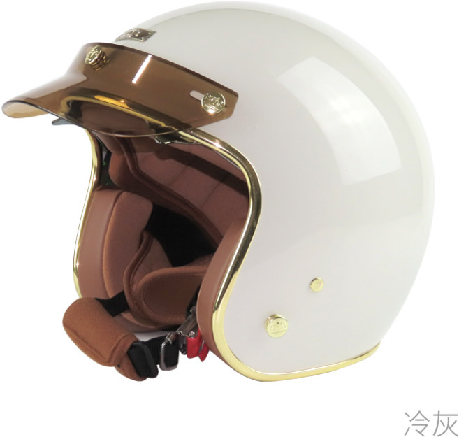 KK K-806B 復古騎士帽 晶淬涼感內襯, 冷灰, 1個