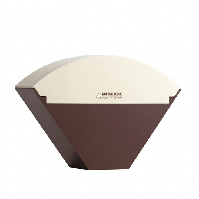CAFEDE KONA 扇形濾紙盒, 咖啡色, 1個