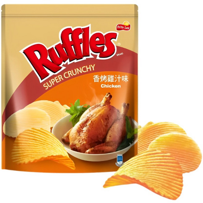 Ruffles 雞汁口味厚切洋芋片, 580g, 1個