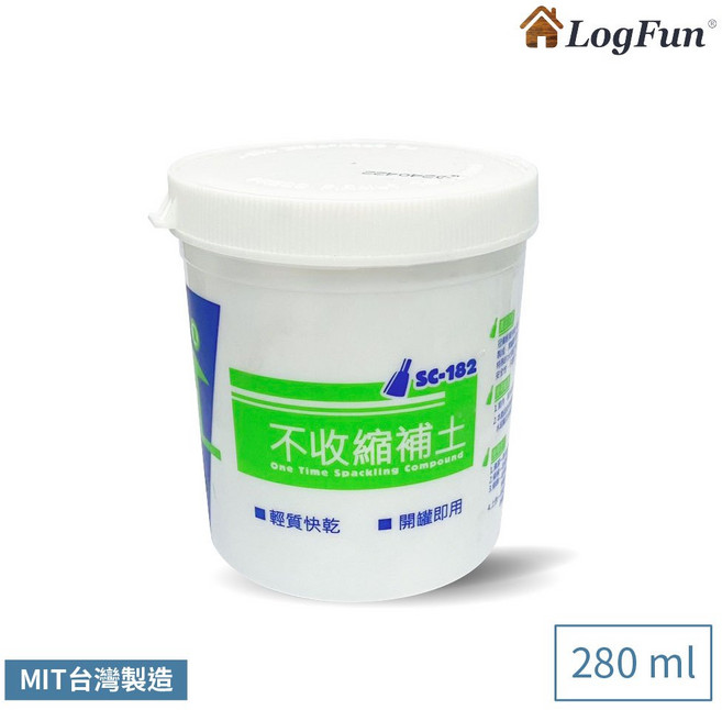樂客 水性補土/ 修補填縫裂縫石膏板木頭磚石鋼筋水泥表面, 1個, 不收縮補土 280ml