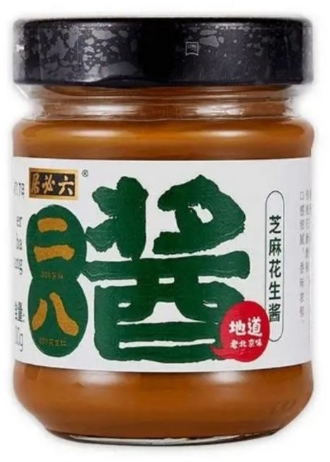 六必居 二八醬 芝麻花生醬 濃郁石磨風味 200g 火鍋涼拌麵食佐料, 1個, 二八醬(花生80%芝麻20%)200g