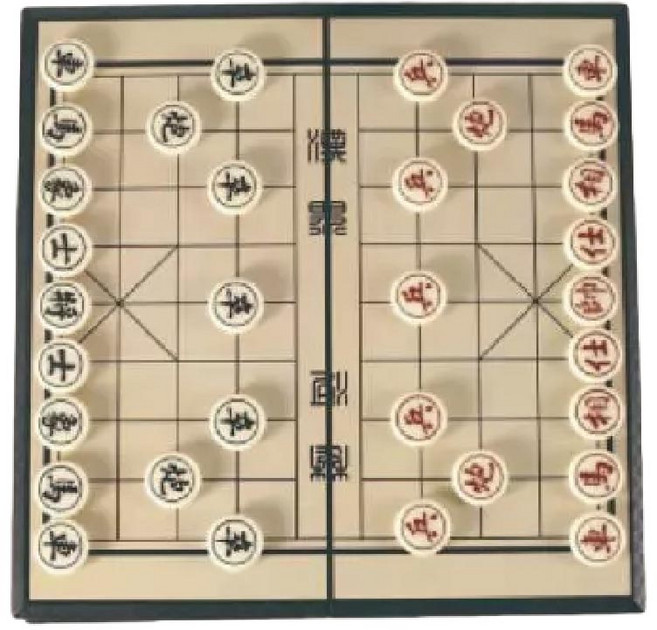 磁吸式象棋,環保PVC+磁石材質,可折疊收納, 原木色(29X29 CM), 1個
