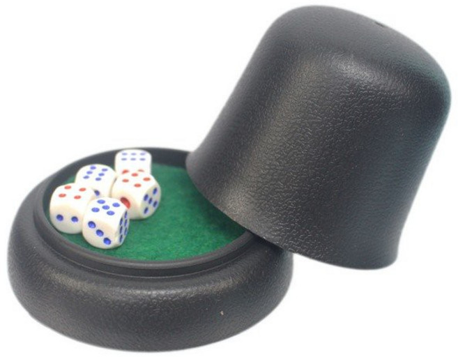 骰盅 骰子 過五關骰盅遊戲 88601(卡裝)/一個入 8601A 吹牛骰子樂 -CF76562, 1個, 一個入