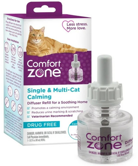 comfort zone 貓咪費洛蒙補充瓶 舒緩情緒 減少破壞行為 營造寧靜舒適環境, 2個, 48ml
