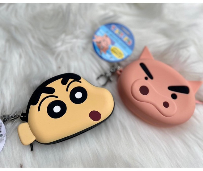 日本正版 蠟筆小新 PVC 零錢包