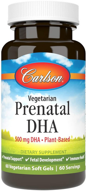 Carlson 孕期DHA 500毫克素食軟膠囊, 1個, 60錠