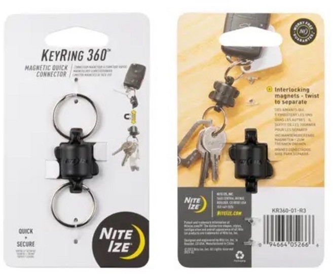 NITE IZE 360 磁吸快速連接鑰匙圈, 1個