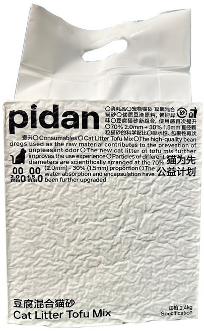 pidan 純豆腐貓砂, 2.4kg, 1包, 純豆腐砂