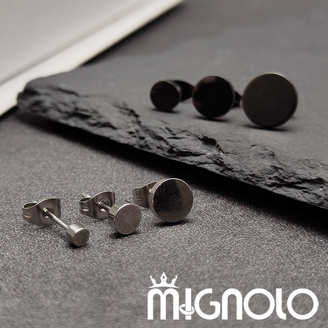 MIGNOLO 街頭鈦鋼圓片耳環
