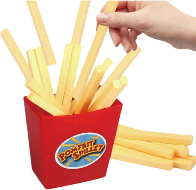Bounce French Fries 彈跳薯條 抽籤樂桌遊 趣味多人聚會遊戲 派對氣氛玩具 紅色彩盒裝, 1個, 彈跳薯條(彩盒裝), 紅色