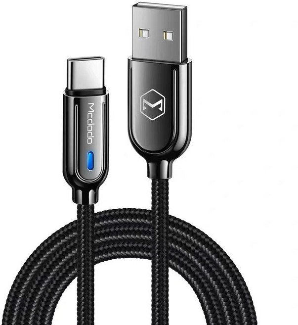 Mcdodo Type-C to USB 充電線 150CM, 1個, 3Typec 100cm曜石黑, 黑, 100cm