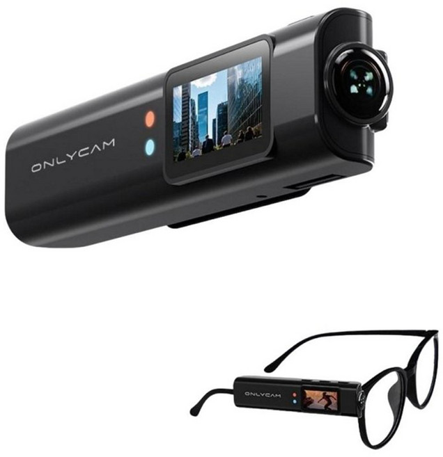 ONLYCAM S110 眼鏡相機 2.7K高清運動攝影機 110度廣角 WiFi連線 輕巧便攜, ai眼鏡