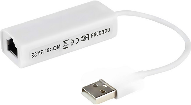 小米盒子 小米盒子專用網卡 適用S 4S 4C USB轉RJ45網線網卡USB有線網卡Windows網卡, 1個, 白