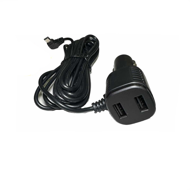 汽車周邊 點菸器轉USB 行車紀錄器 雙USB充電器, PD+USB點菸器Mini右彎3.5米, 黑色, HW814-E3