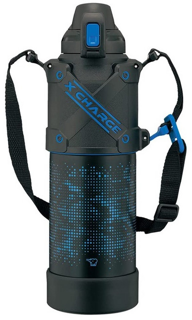 象印 ZOJIRUSHI 1.5L 直飲式運動型保冷瓶 不銹鋼保溫瓶 運動瓶 SD-HB15 HA15, 藍黑色, 1個