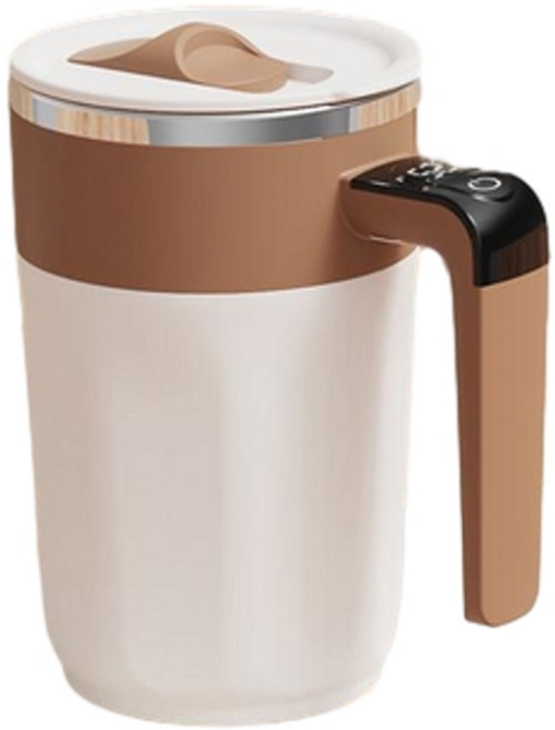 CEYYR 自動咖啡攪拌杯 400ml 大容量, 棕色, 1個, 0.4
