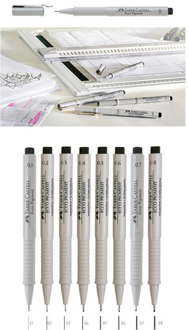 富福里 Faber-Castell輝柏 ECCO PIGMENT 代針筆 德國製 防水速乾, 0.3mm, 1個