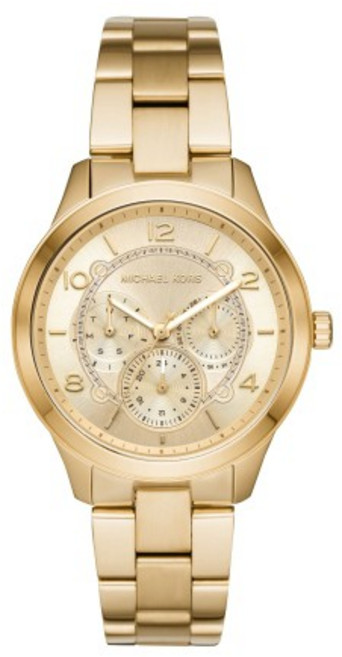 MICHAEL KORS 紐約經典三眼亮金腕錶 MK6588