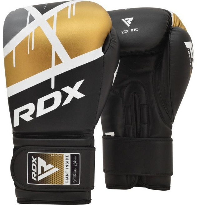 RDX 英國 BGR-F7BGL 拳擊手套 黑 金 散打 踢拳 拳套, 1個