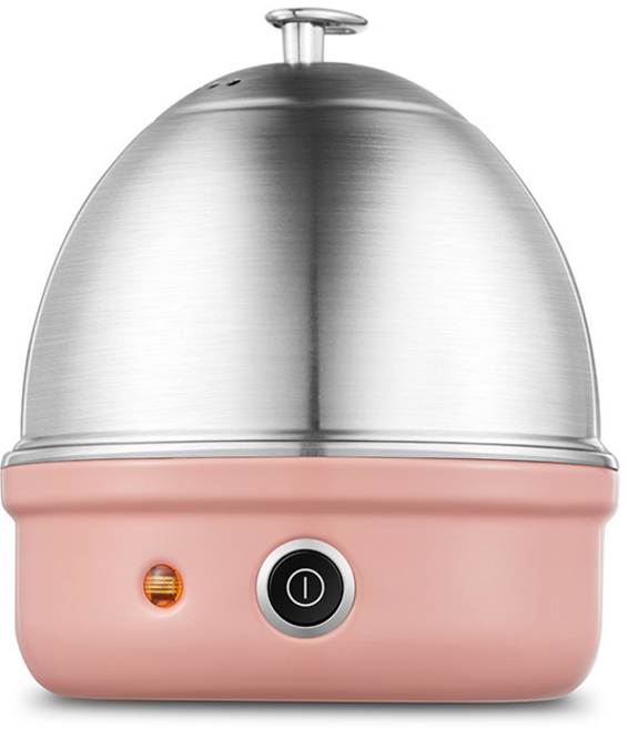 GUEFOON 家用蒸蛋煮蛋早餐機茱萸粉色, 茱萸粉色:歐標(220-240V)(8517)