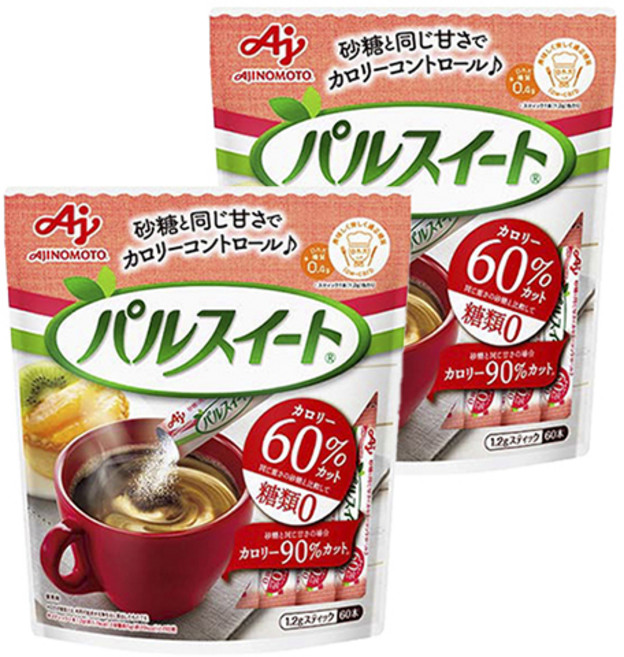 AJINOMOTO 味之素 Pal Sweet 香甜棒 60入, 2個, 72g