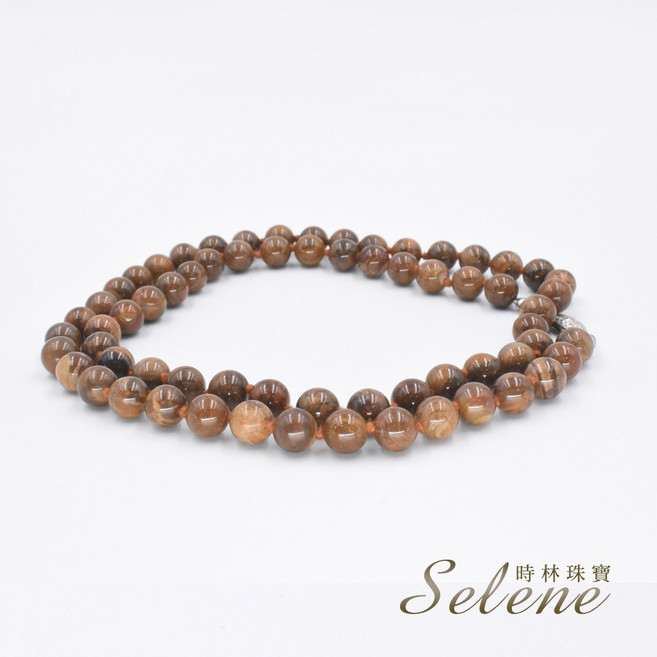 Selene 時林珠寶 復古木化石項鍊 8-9mm珠徑 獨特紋理設計
