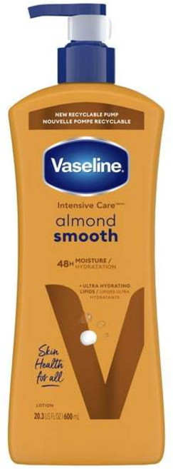 【Vaseline 凡士林】身體潤膚乳液-杏仁油 維他命E【兔雜tuzha】, 600ml, 1罐