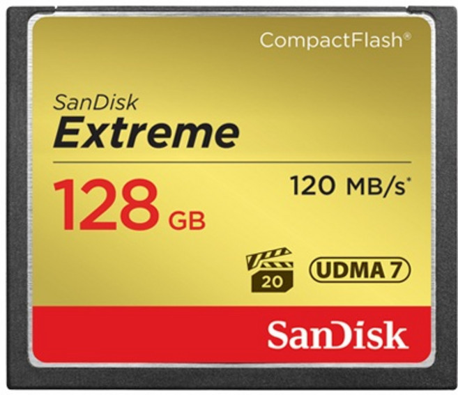 SanDisk Extreme 128GB CF 記憶卡 120MB/s UDMA 7, 1個