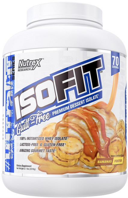 Nutrex Research Isofit分離乳清蛋白粉, 2.31kg, 1桶